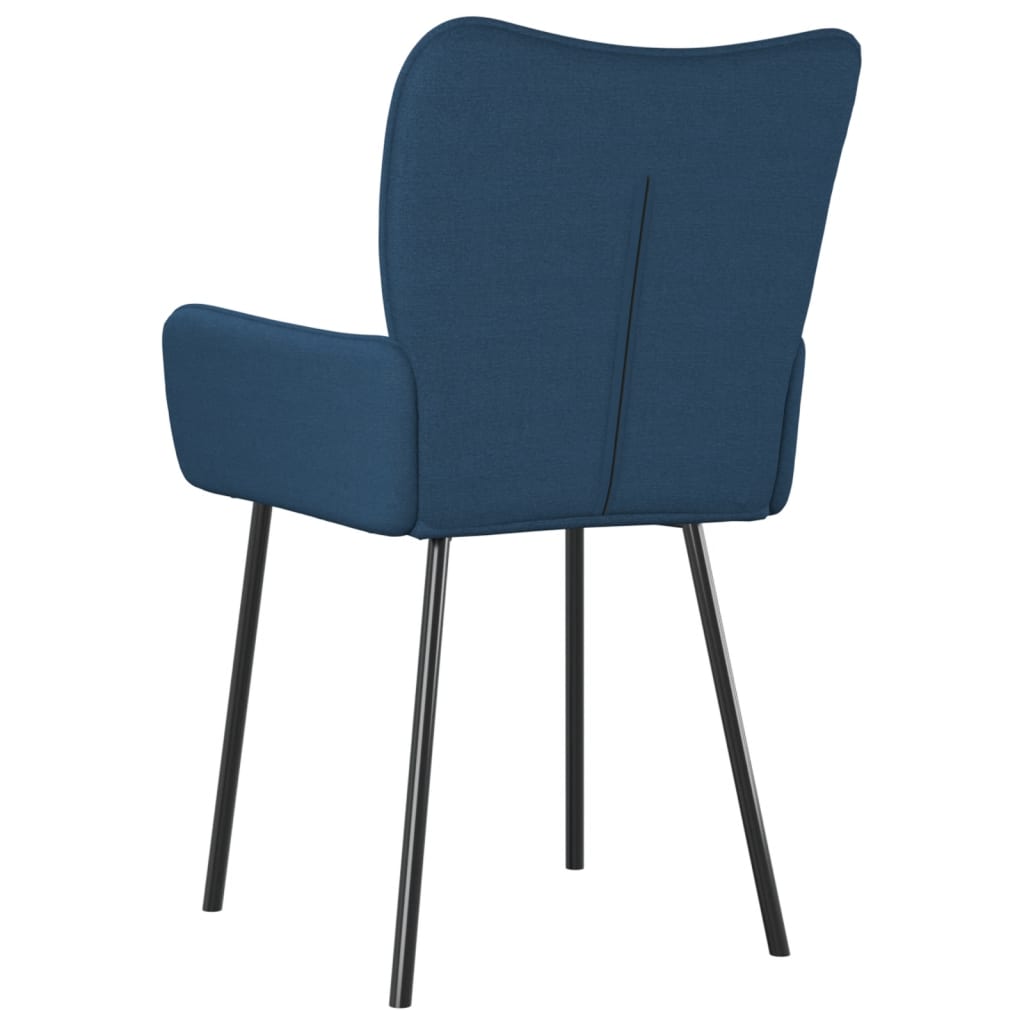 Chaises à manger lot de 2 bleu tissu - XIOS