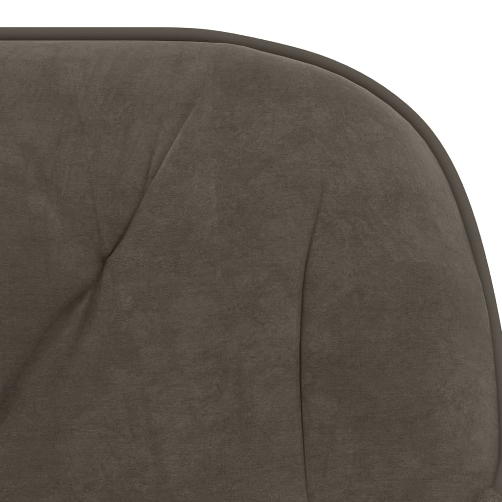 Chaise pivotante de bureau Gris foncé Velours Chaises de bureau vidaXL