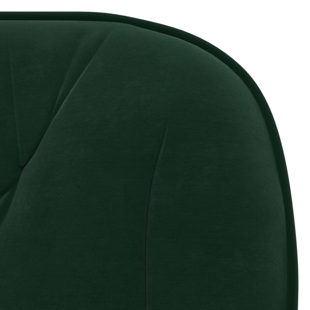Chaise pivotante de bureau Vert foncé Velours Chaises de bureau vidaXL