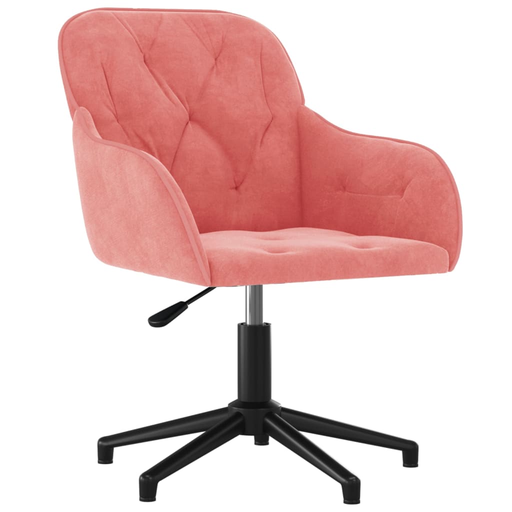 Chaise pivotante de bureau Rose Velours Chaises de bureau vidaXL