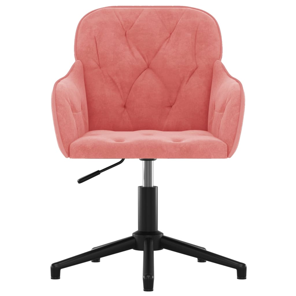 Chaise pivotante de bureau Rose Velours Chaises de bureau vidaXL
