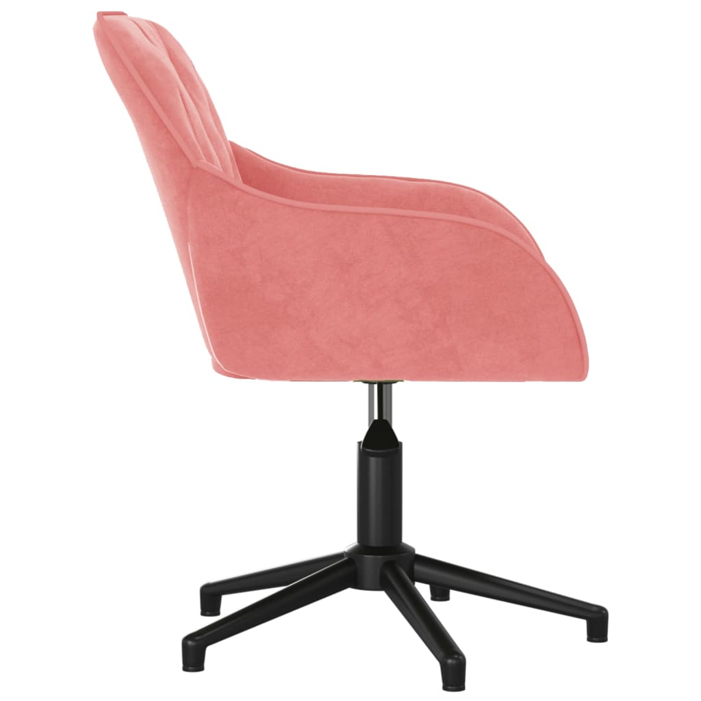 Chaise pivotante de bureau Rose Velours Chaises de bureau vidaXL