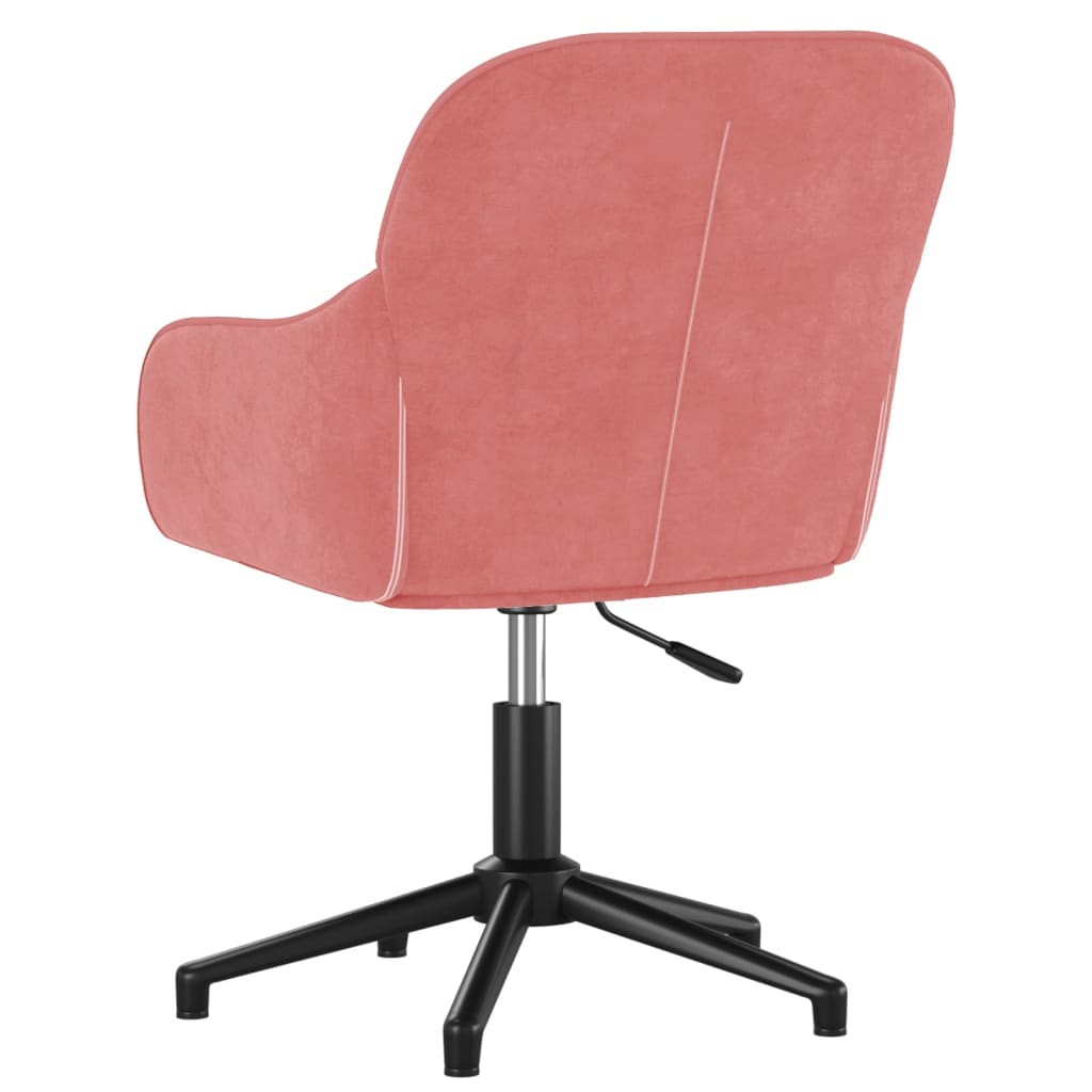 Chaise pivotante de bureau Rose Velours Chaises de bureau vidaXL