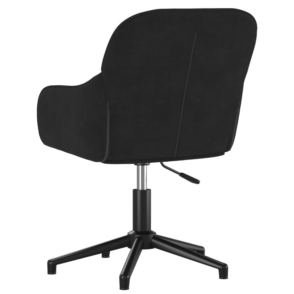 Chaise pivotante de bureau Noir Velours