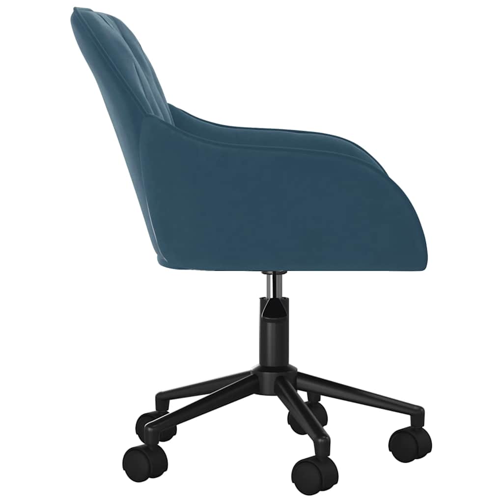 Chaise pivotante de bureau Bleu Velours - XIOS