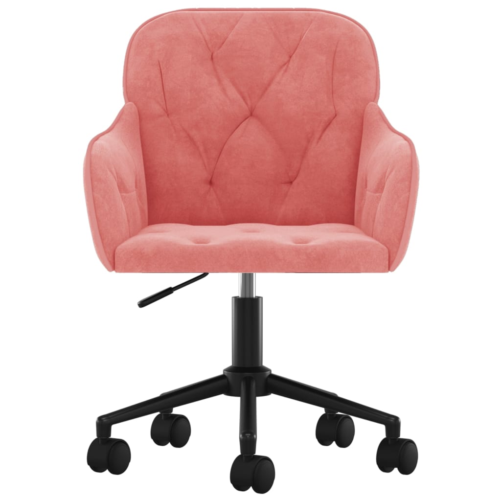 Chaise pivotante de bureau Rose Velours Chaises de bureau vidaXL