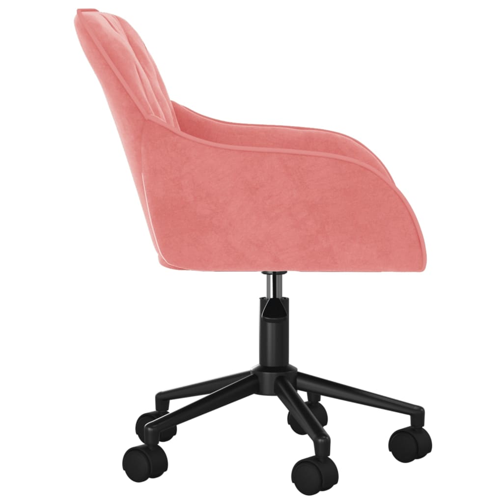 Chaise pivotante de bureau Rose Velours Chaises de bureau vidaXL