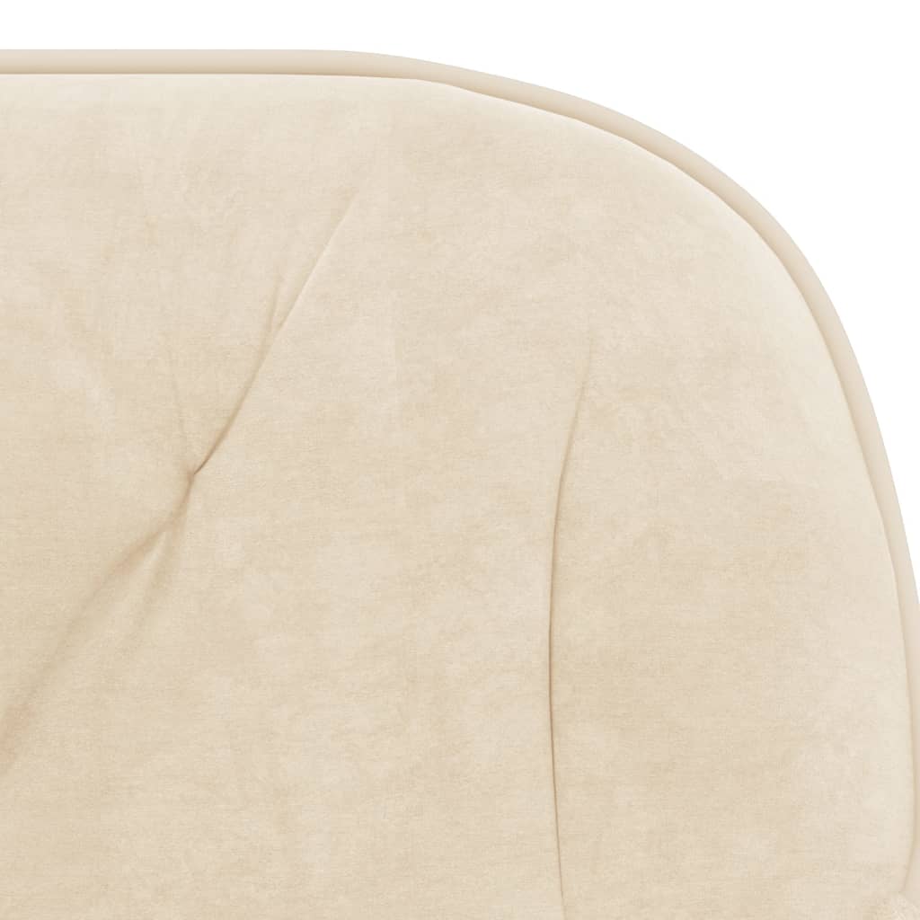 Chaise pivotante de bureau Crème Velours Chaises de bureau vidaXL