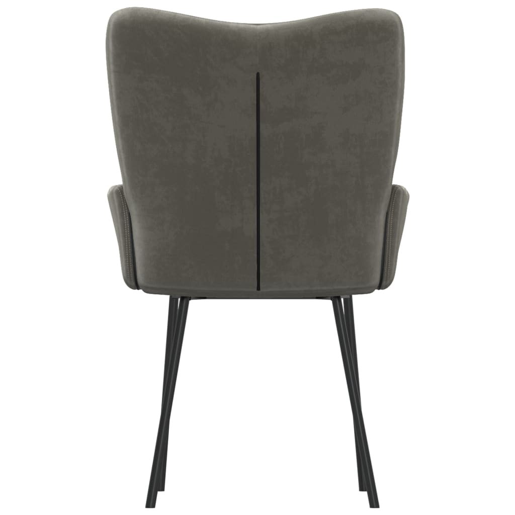 Chaises à manger lot de 2 Gris foncé Velours - XIOS