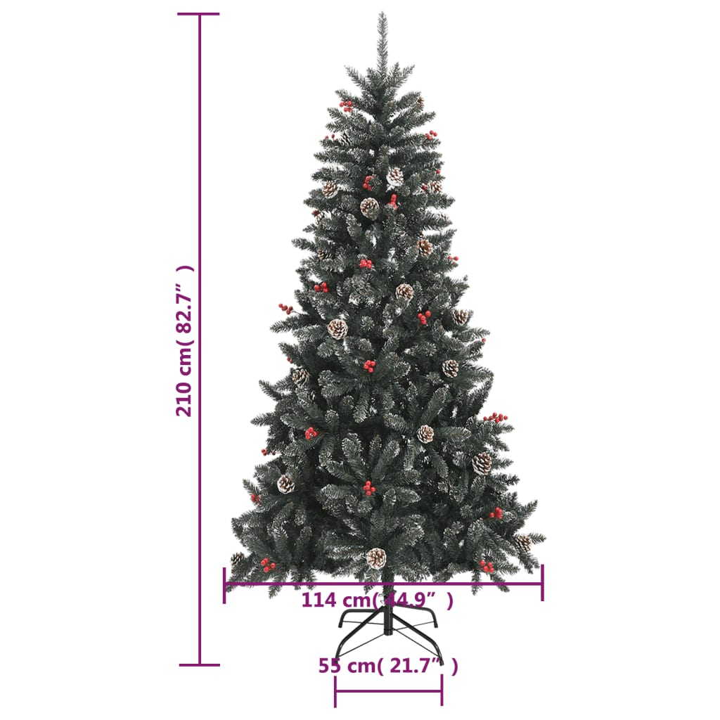 Sapin de Noël artificiel avec support Vert 210 cm PVC - XIOS