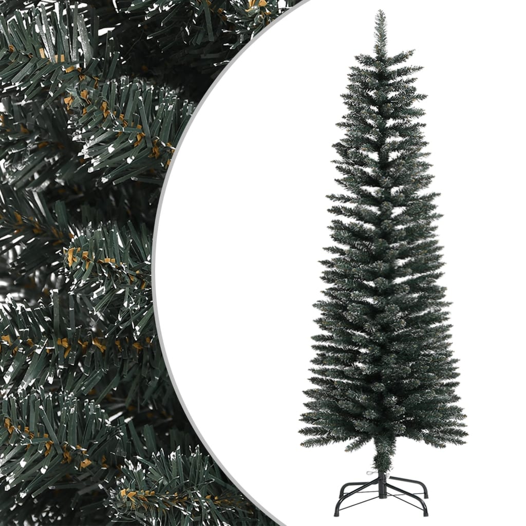 Sapin de Noël artificiel mince avec support Vert 120 cm PVC - XIOS