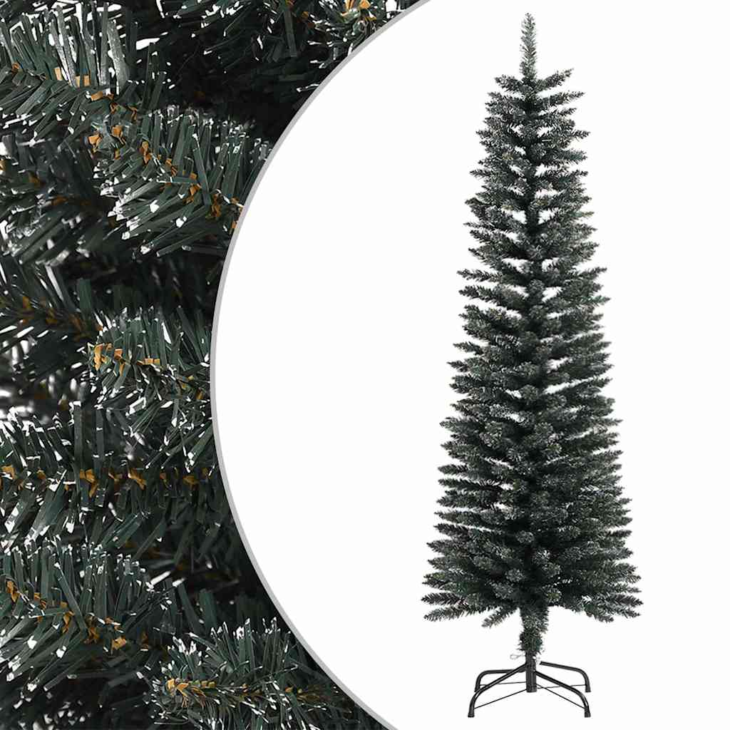 Sapin de Noël artificiel mince avec support Vert 150 cm PVC - XIOS