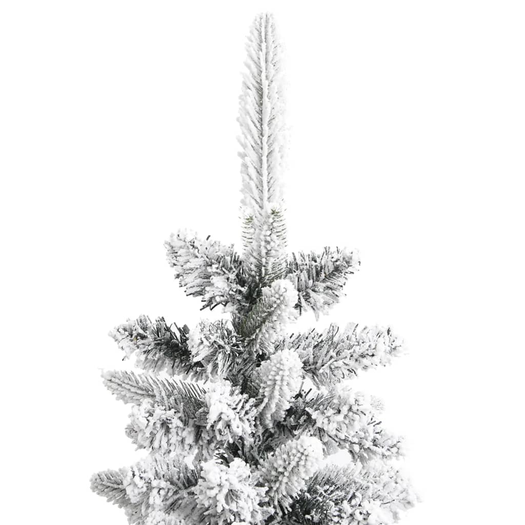 Sapin de Noël artificiel mince avec neige floquée 180 cm PVC/PE - XIOS