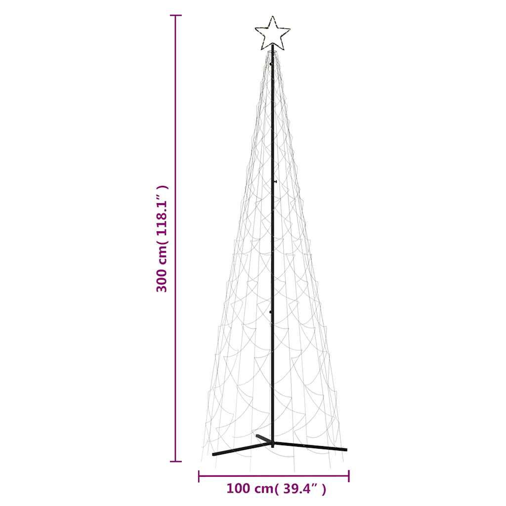 Arbre de Noël cône 500 LED blanc chaud 100x300 cm - XIOS