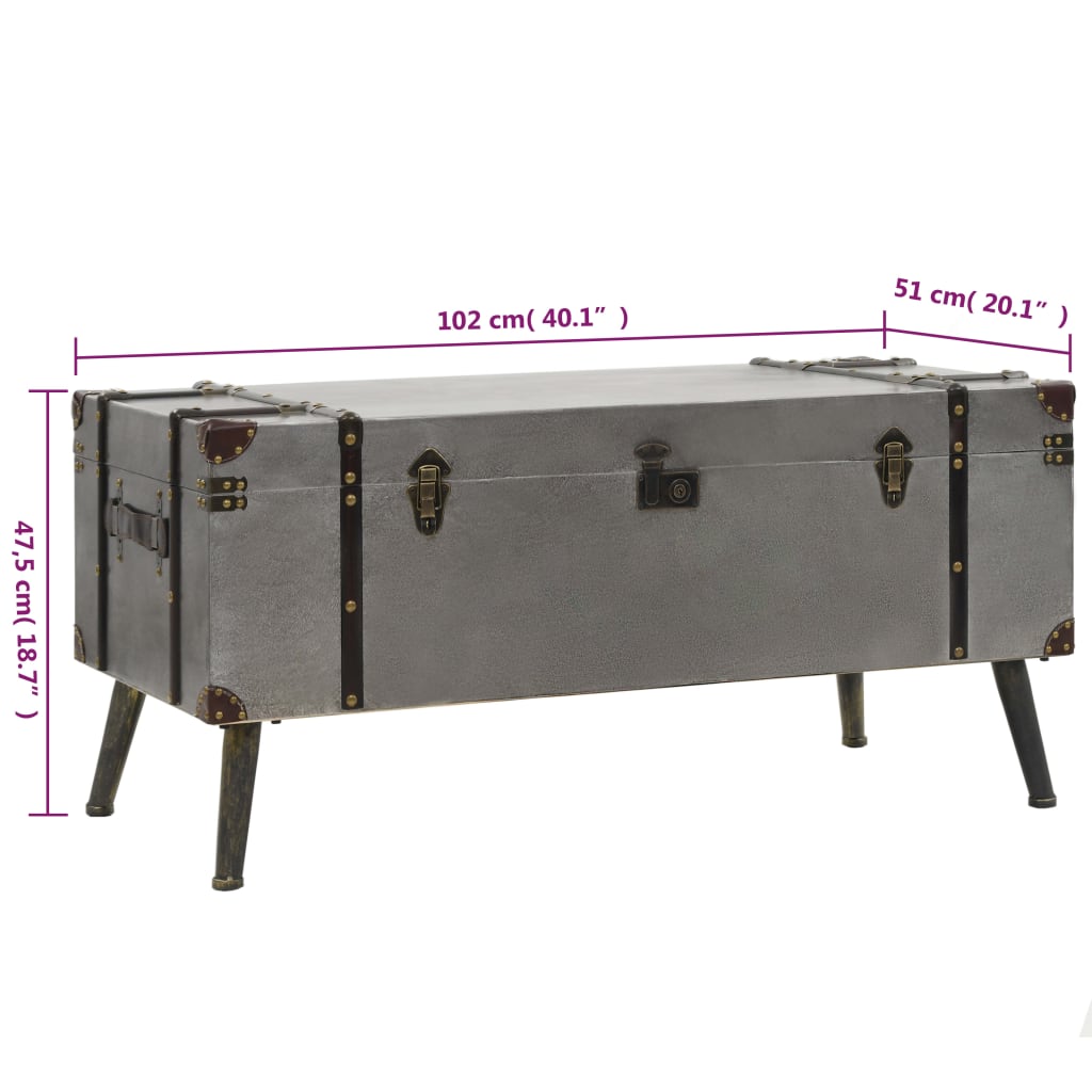 Table basse en bois d'ingénierie 102 x 51 x 47,5 cm