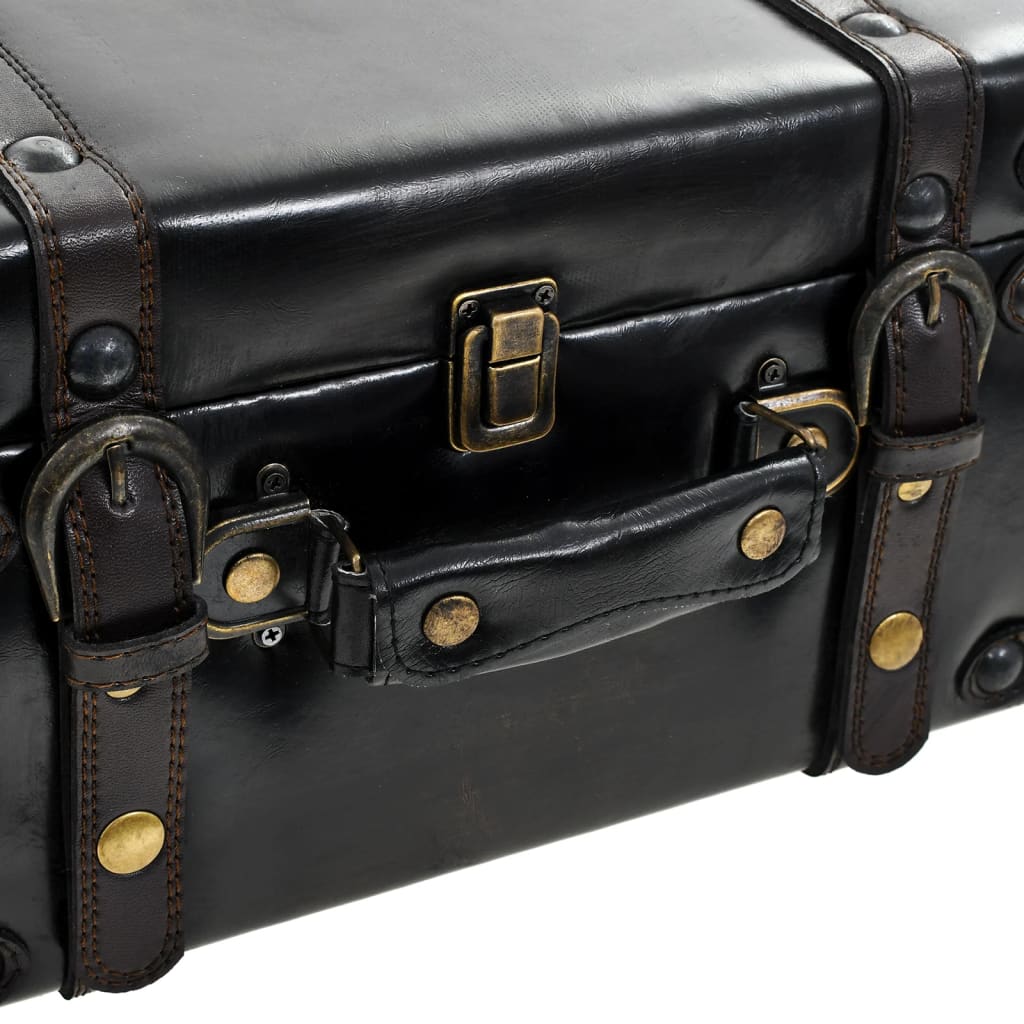 Banc de rangement 110 cm noir similicuir - XIOS