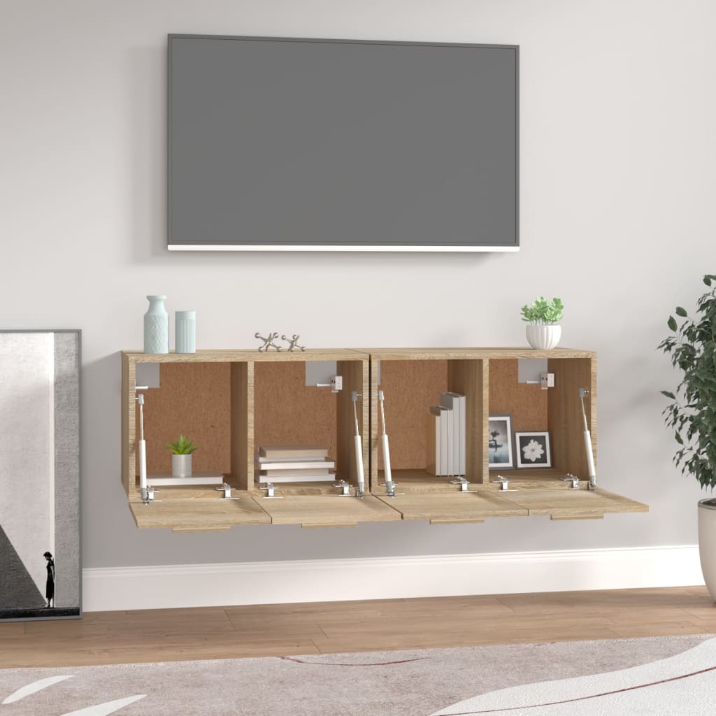 Armoires murales 2 pcs Chêne sonoma 60x36,5x35 cm Bois - XIOS