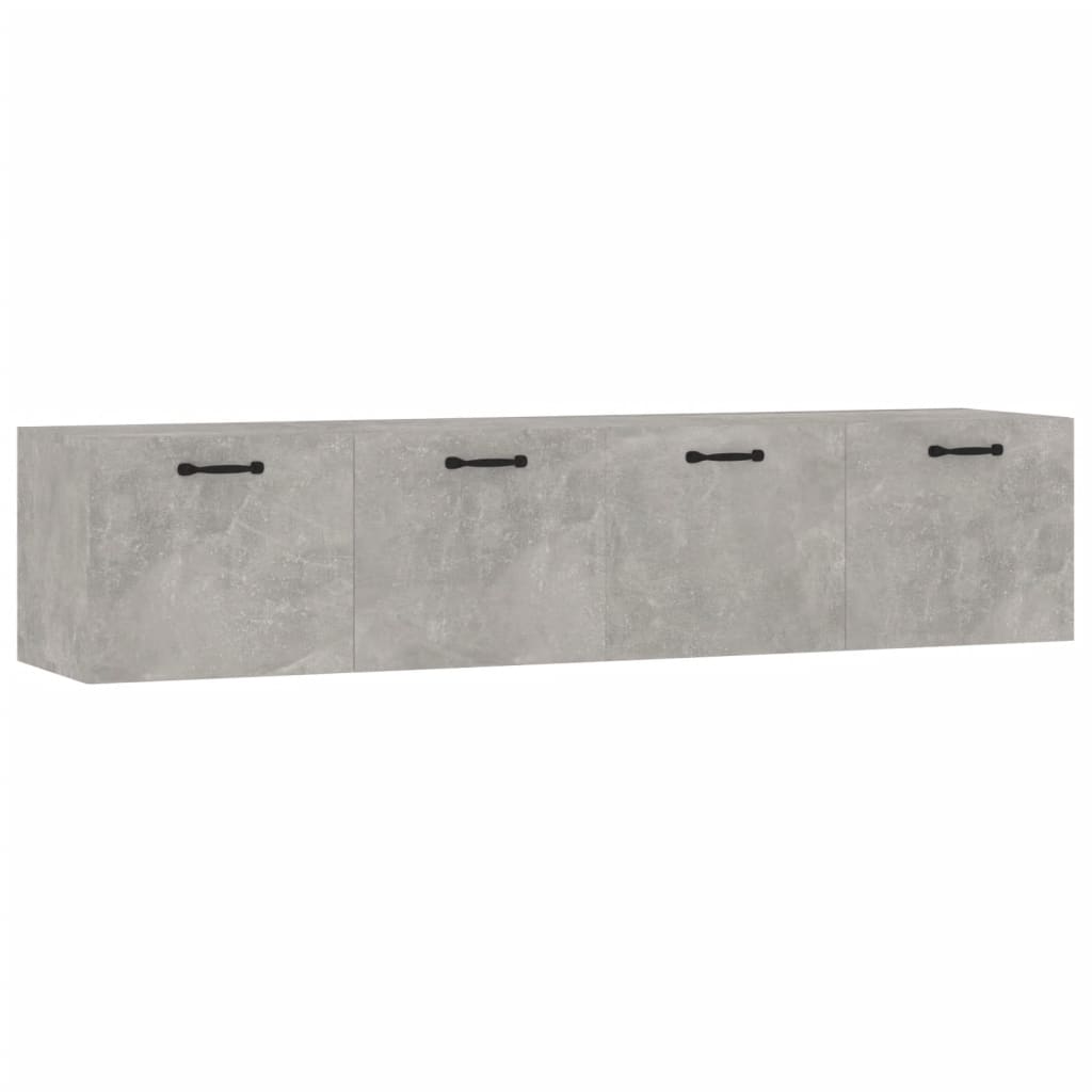 Armoires murales 2pcs Gris béton 60x36,5x35cm Bois d'ingénierie