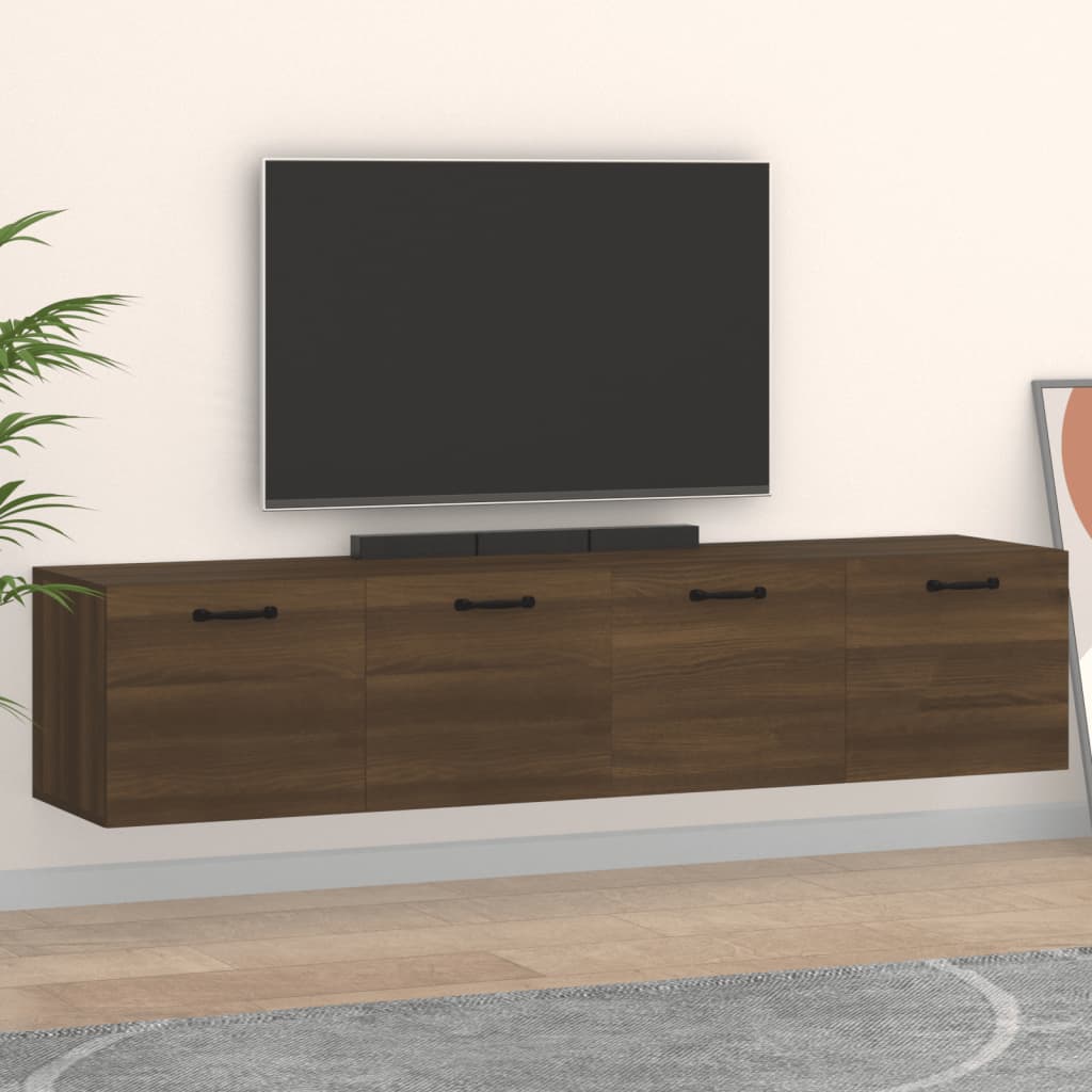 Armoires murales 2pcs Chêne brun 60x36,5x35cm Bois d'ingénierie