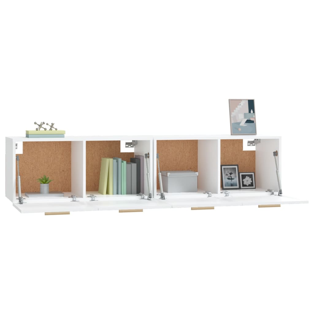 Armoires murales 2 pcs Blanc 80x35x36,5 cm Bois d'ingénierie - XIOS
