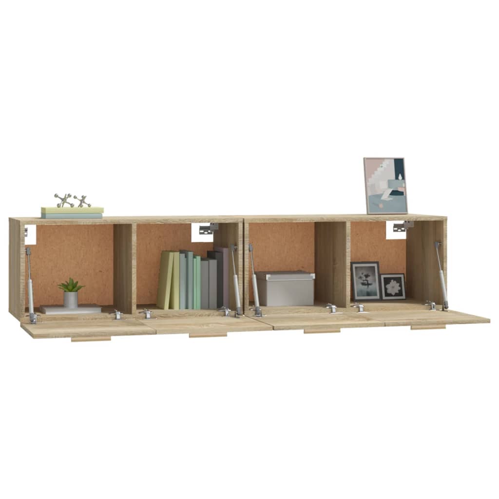 Armoires murales 2 pcs Chêne sonoma 80x35x36,5 cm Bois - XIOS