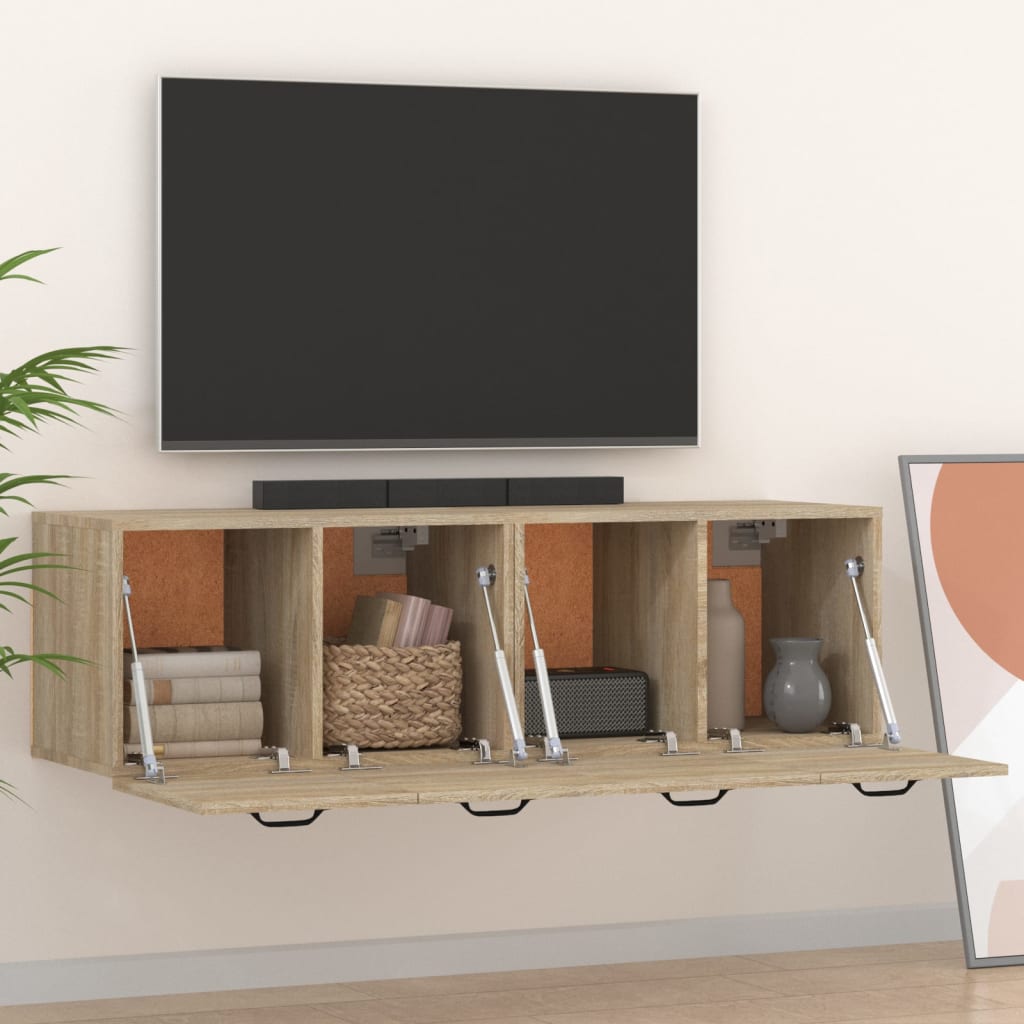 Armoires murales 2 pcs Chêne sonoma 80x35x36,5 cm Bois - XIOS