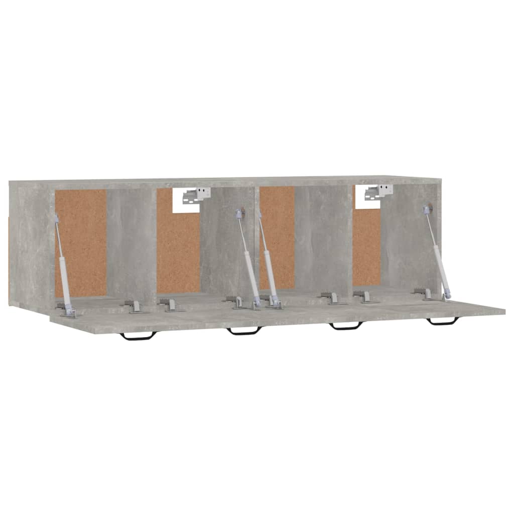 Armoires murales 2pcs Gris béton 80x35x36,5cm Bois d'ingénierie - XIOS