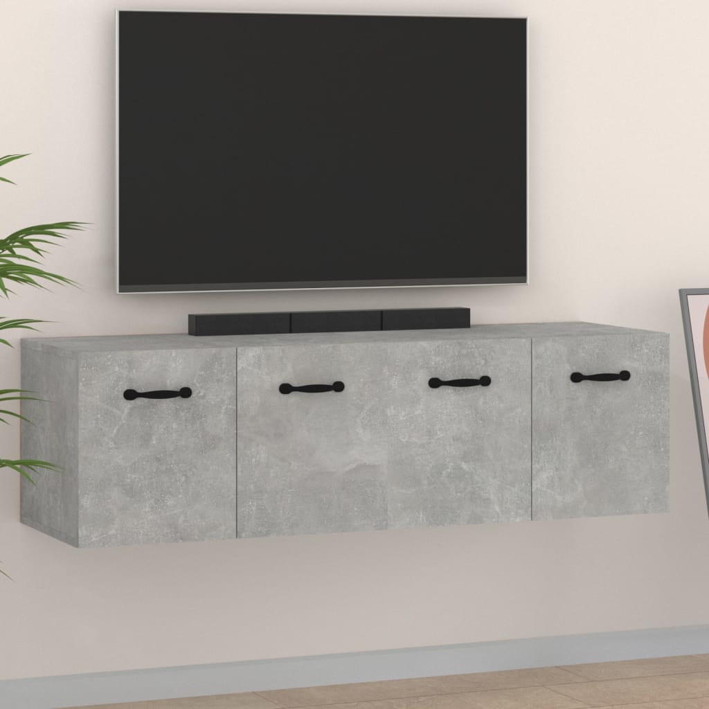 Armoires murales 2pcs Gris béton 80x35x36,5cm Bois d'ingénierie - XIOS