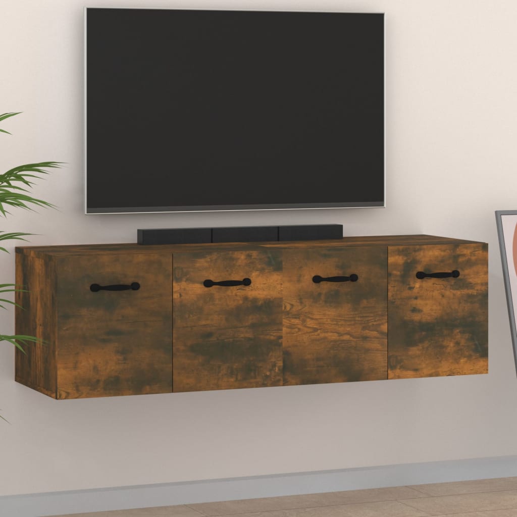 Armoires murales 2pcs Chêne fumé 80x35x36,5cm Bois d'ingénierie - XIOS