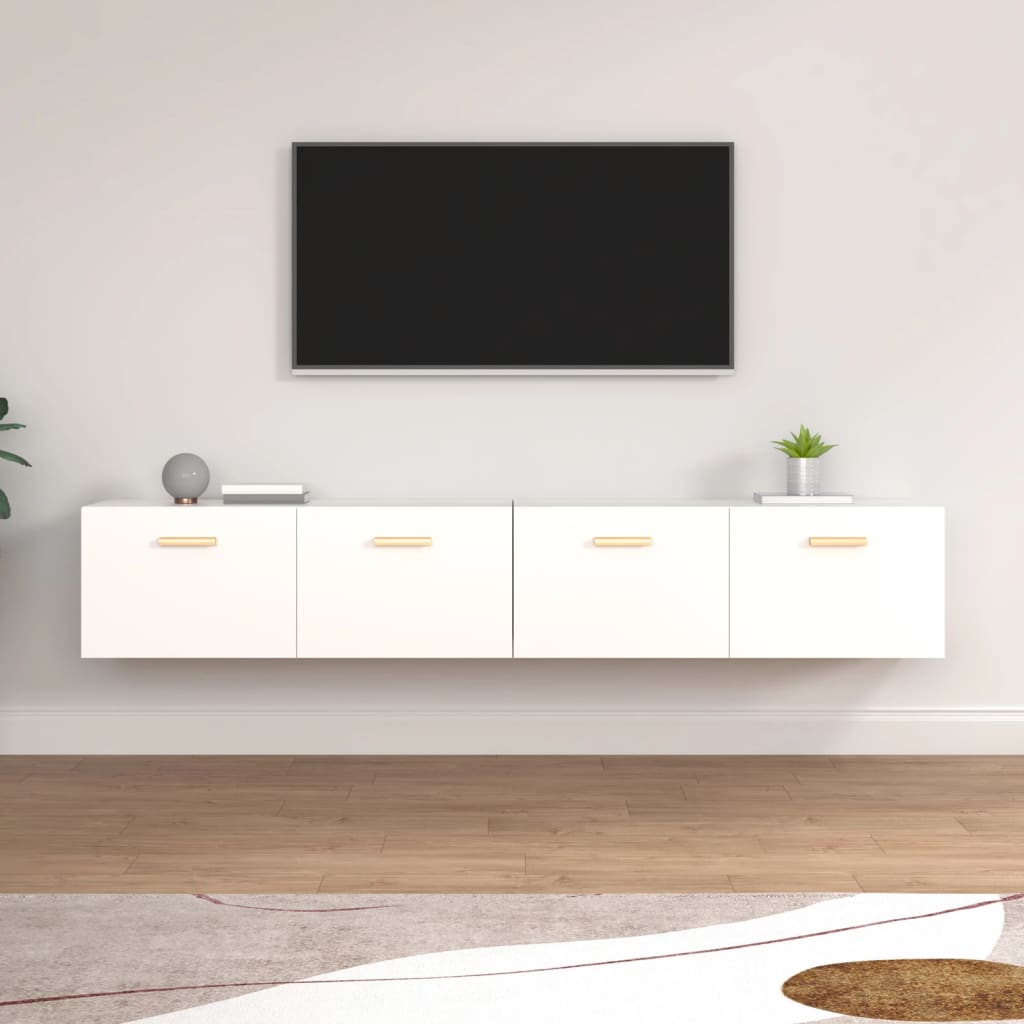 Armoires murales 2 pcs Blanc 100x36,5x35 cm Bois d'ingénierie - XIOS