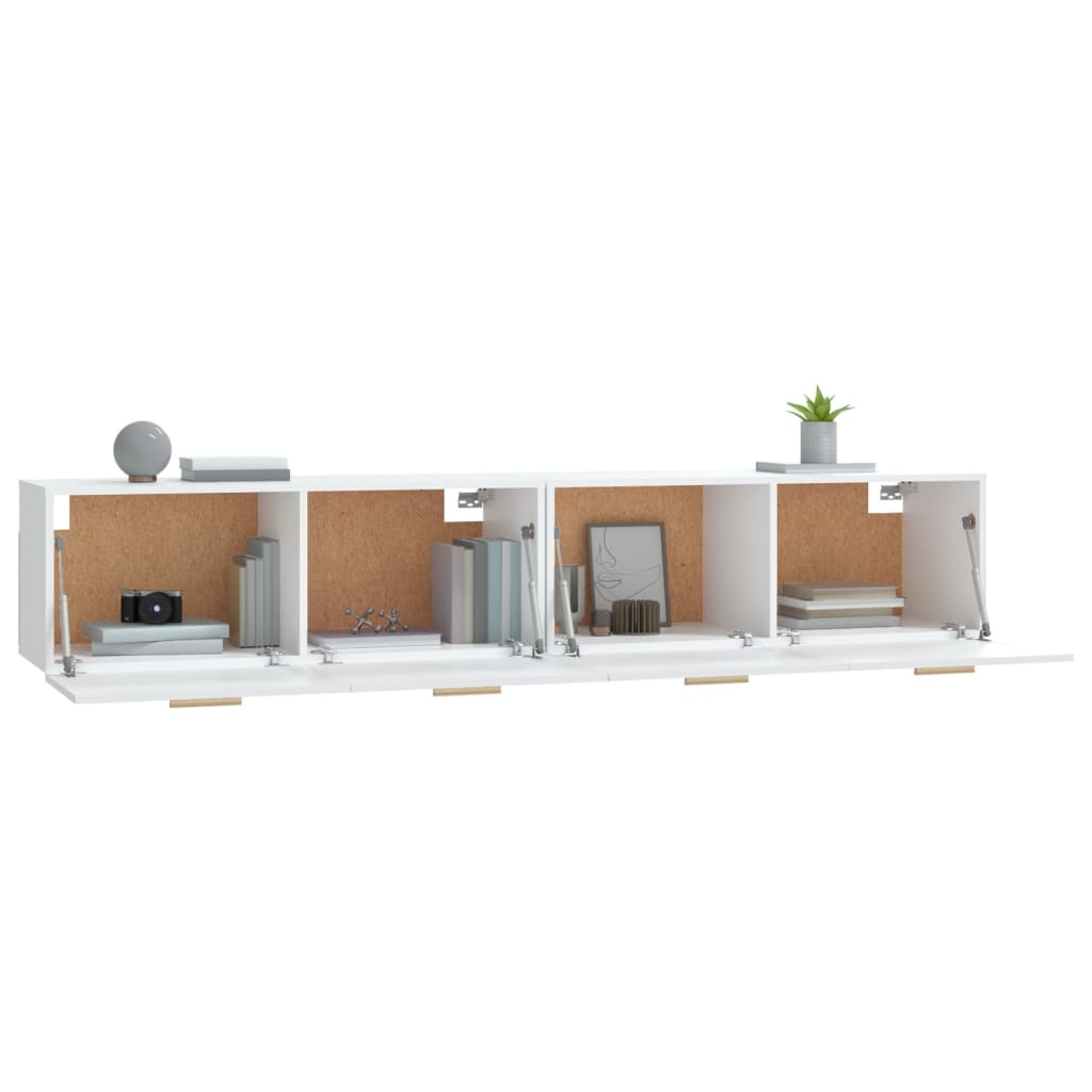 Armoires murales 2 pcs Blanc 100x36,5x35 cm Bois d'ingénierie - XIOS