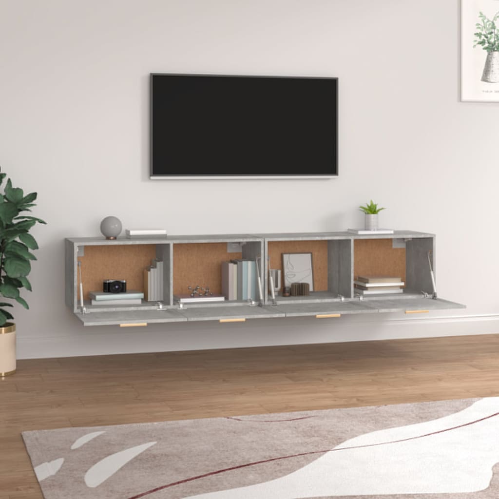 Armoires murales 2 pcs Gris béton 100x36,5x35 cm - XIOS