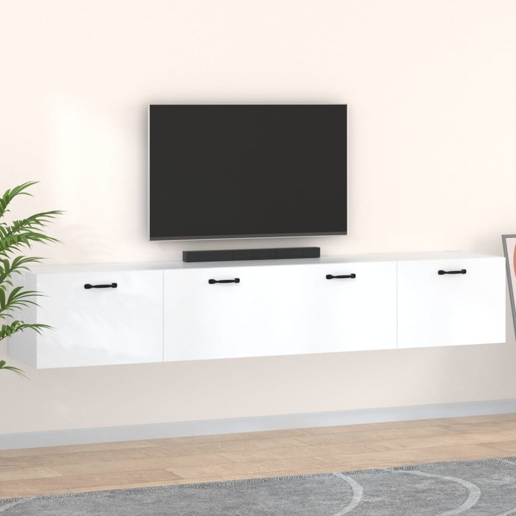 Armoires murales 2 pcs Blanc 100x36,5x35 cm Bois d'ingénierie - XIOS