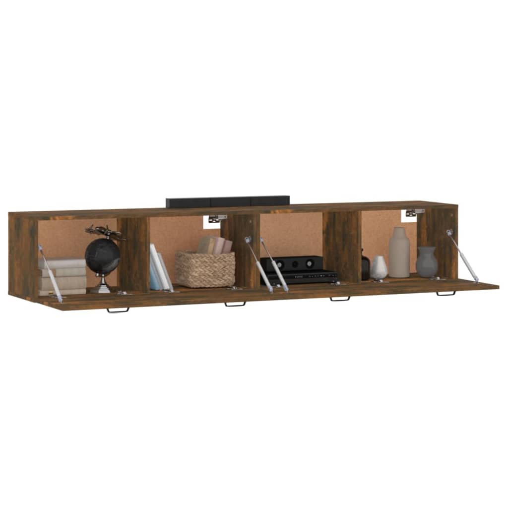 Armoires murales 2 pcs Chêne fumé 100x36,5x35 cm