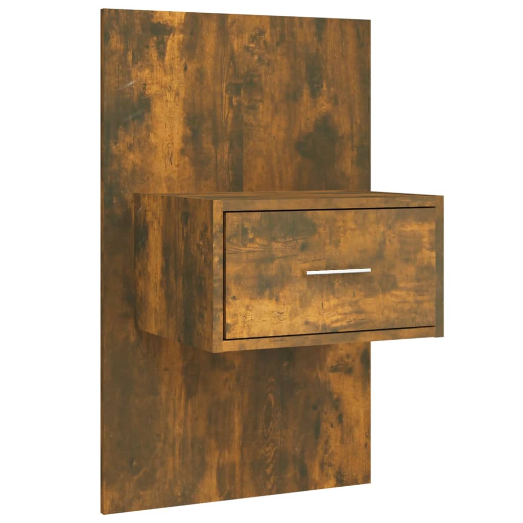 Tête de lit avec armoires Chêne fumé Bois d'ingénierie - XIOS