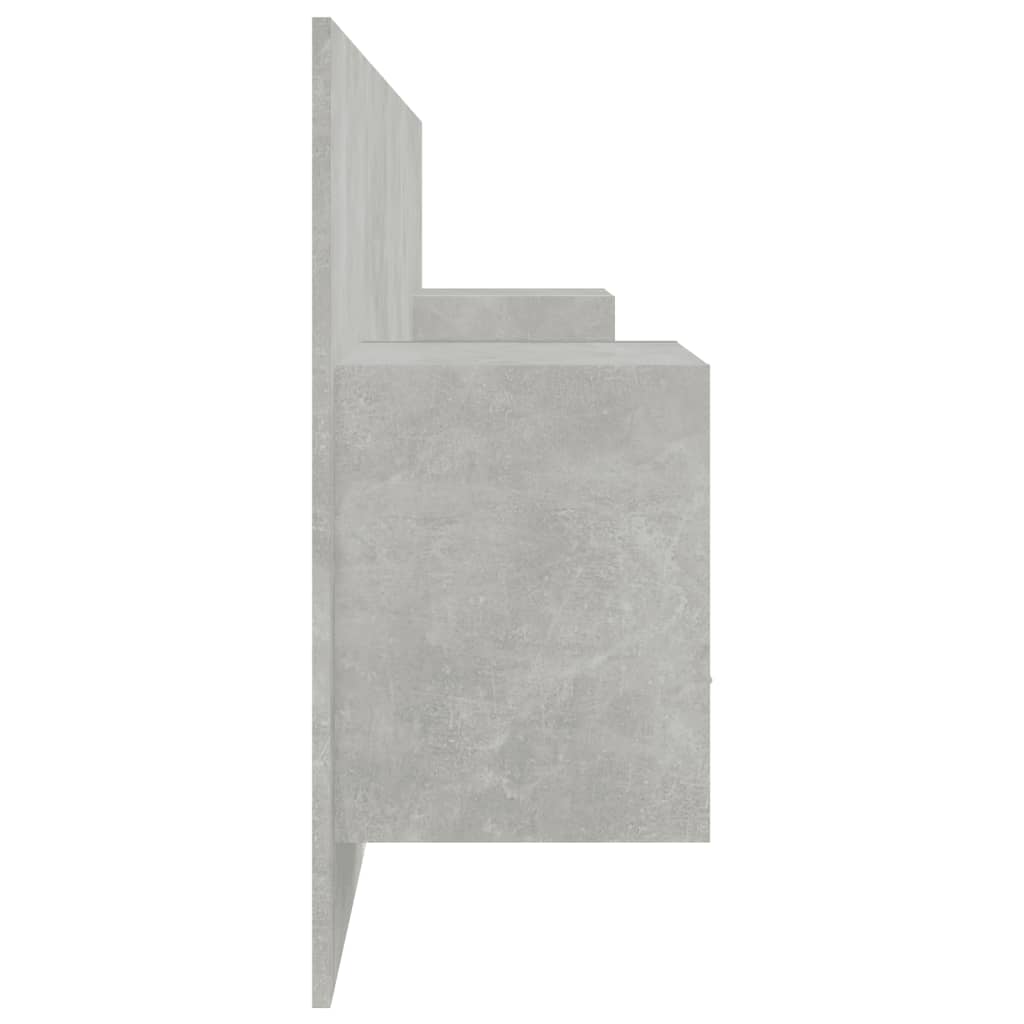 Tête de lit avec armoires Gris béton Bois d'ingénierie - XIOS