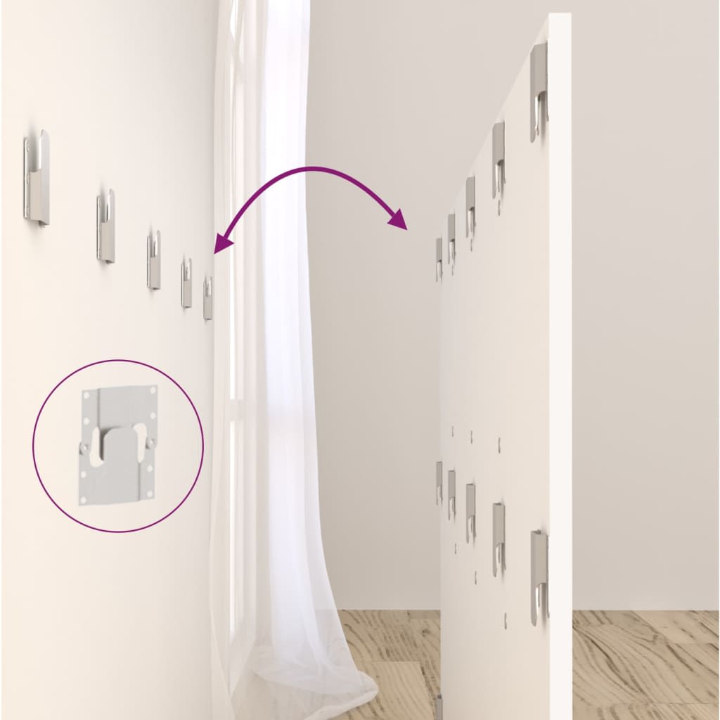 Tête de lit avec armoires Blanc Bois d'ingénierie - XIOS