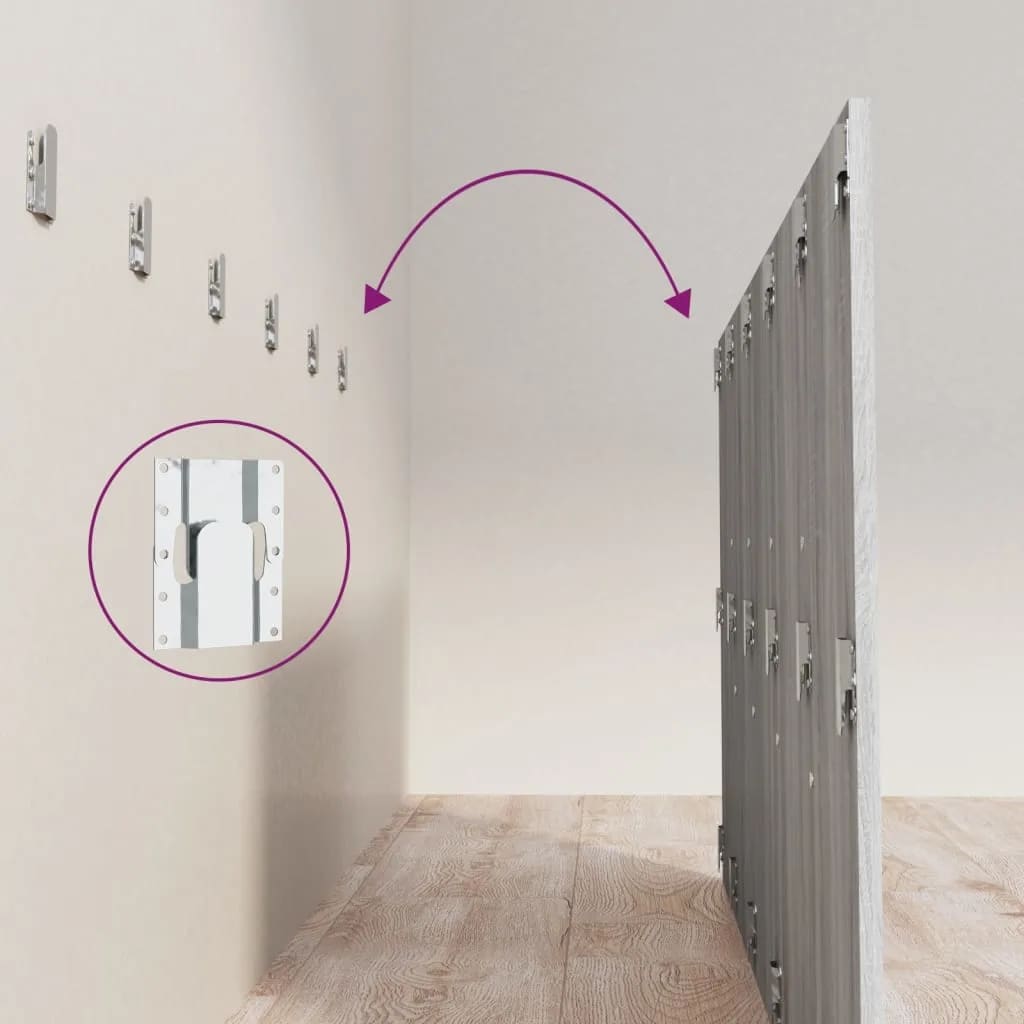 Tête de lit avec armoires sonoma gris Bois d'ingénierie - XIOS