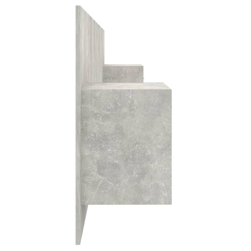 Tête de lit avec armoires Gris béton Bois d'ingénierie - XIOS