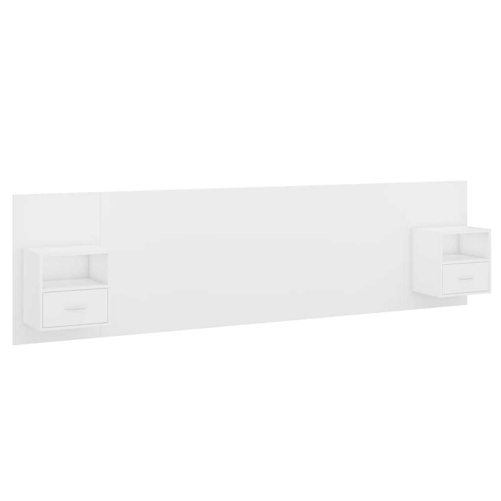 Tête de lit avec armoires Blanc Bois d'ingénierie - XIOS