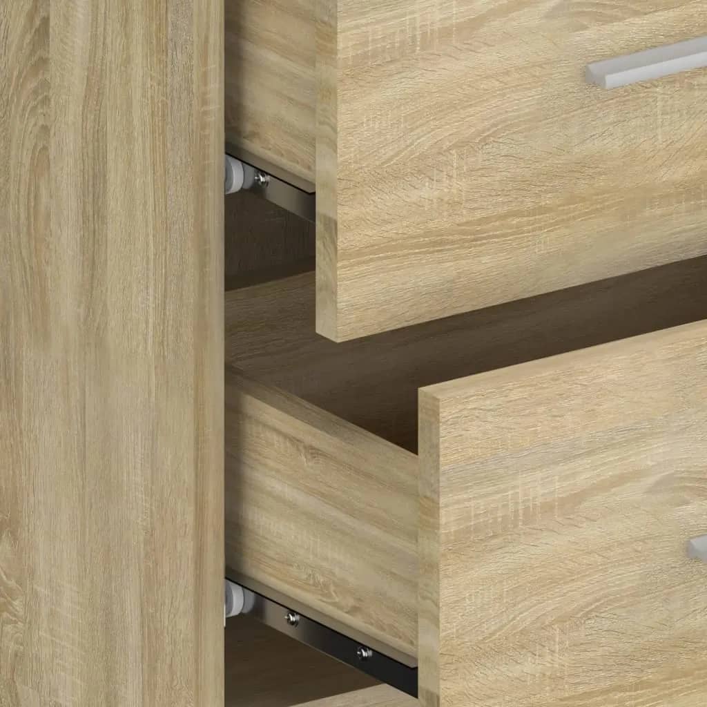 Tête de lit avec armoires Chêne sonoma Bois d'ingénierie - XIOS