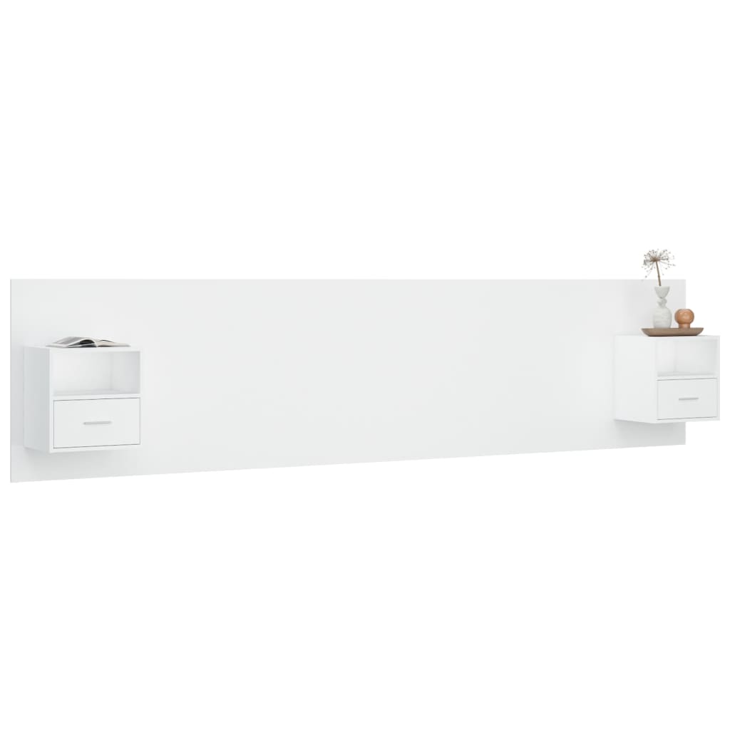 Tête de lit avec armoires Blanc Bois d’ingénierie - XIOS