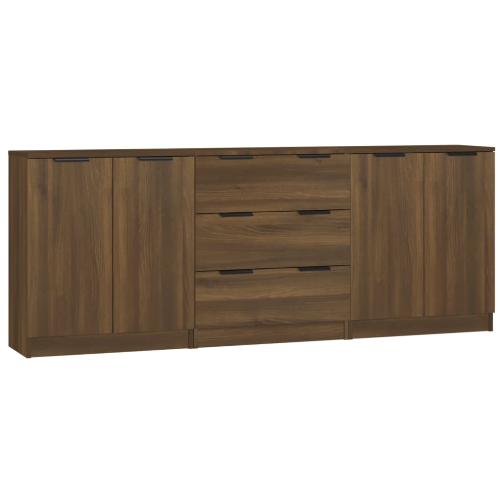 Buffets 3 pcs Chêne marron Bois d'ingénierie - XIOS