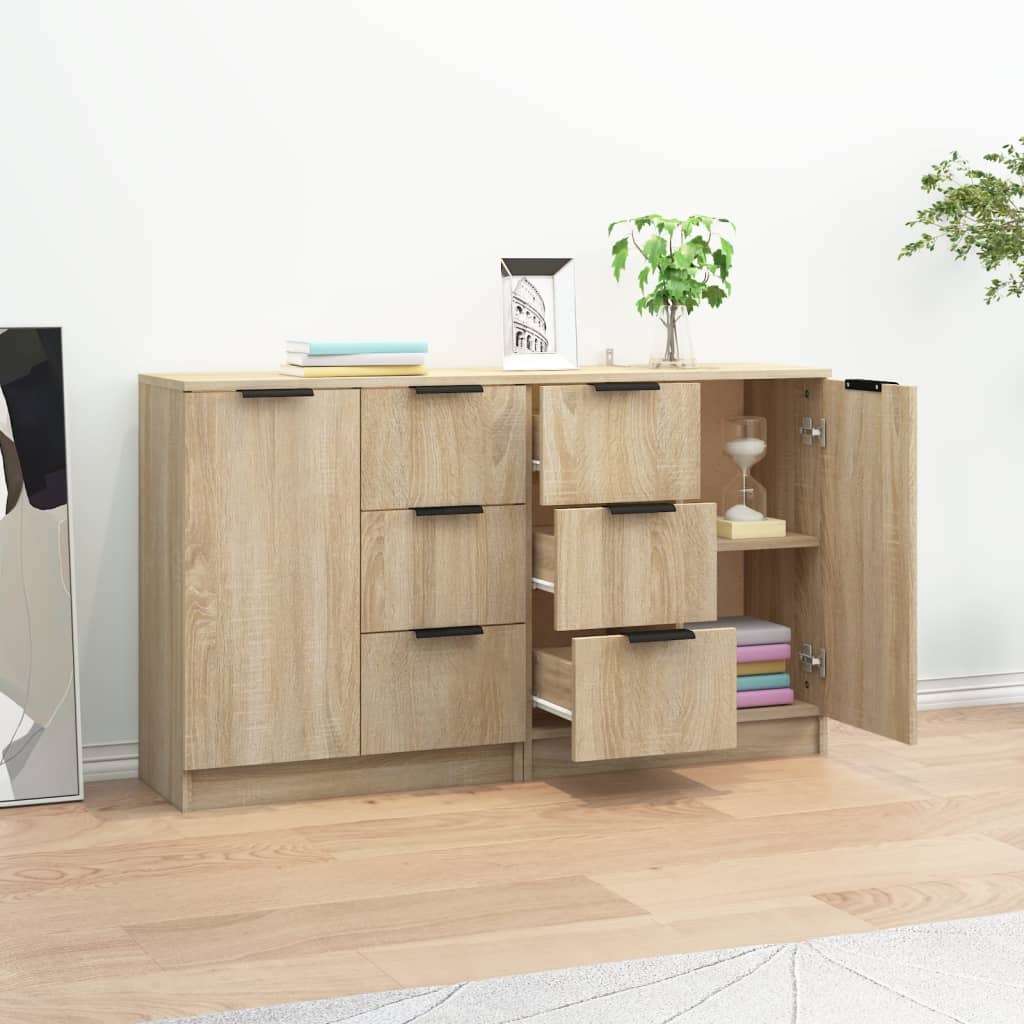 Buffets 2 pcs Chêne sonoma 60x30x70 cm Bois d'ingénierie - XIOS