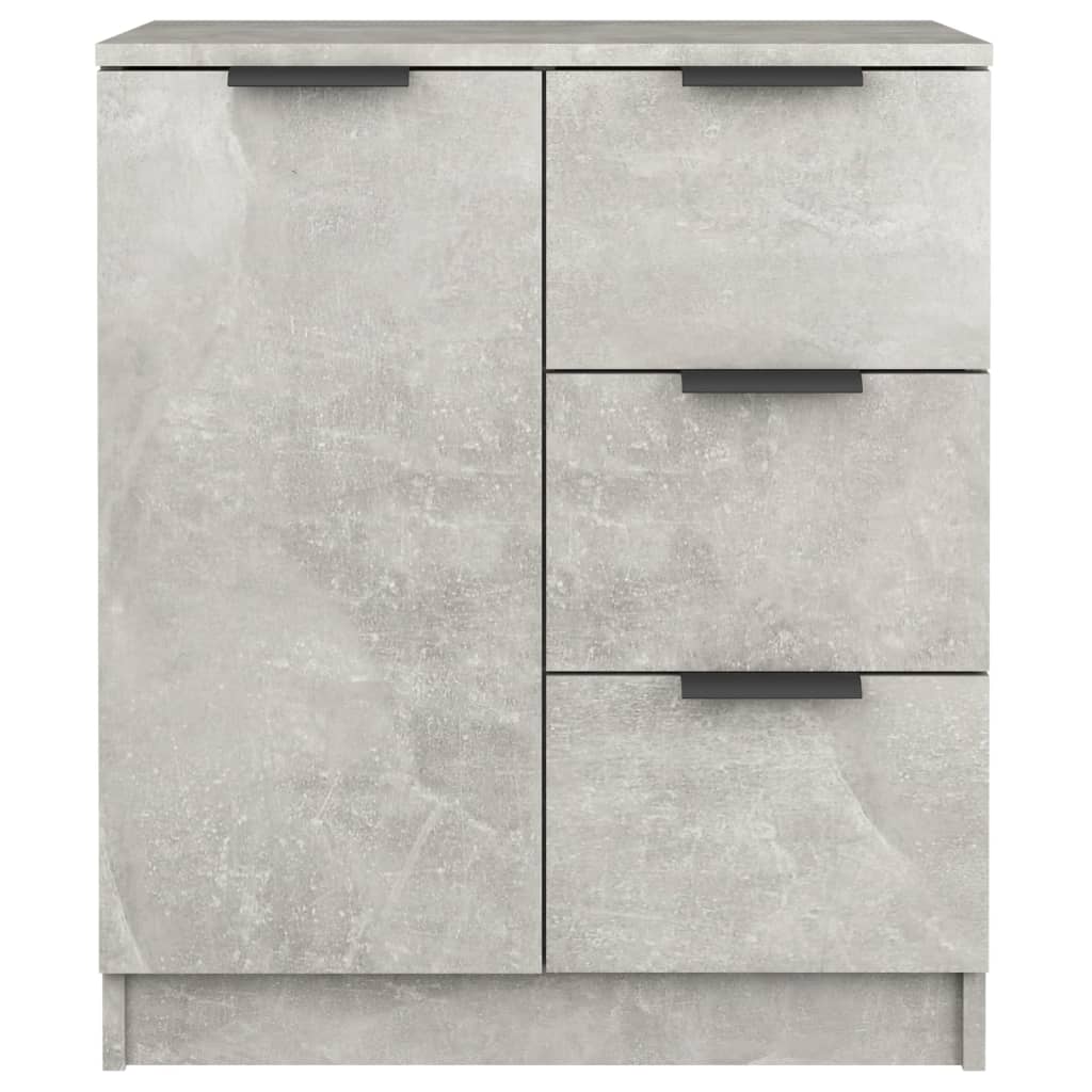 Buffets 2 pcs Gris béton 60x30x70 cm Bois d'ingénierie - XIOS