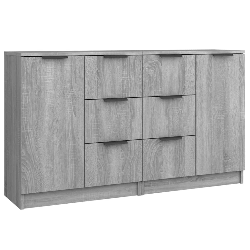 Buffets 2 pcs Sonoma gris 60x30x70 cm Bois d'ingénierie - XIOS
