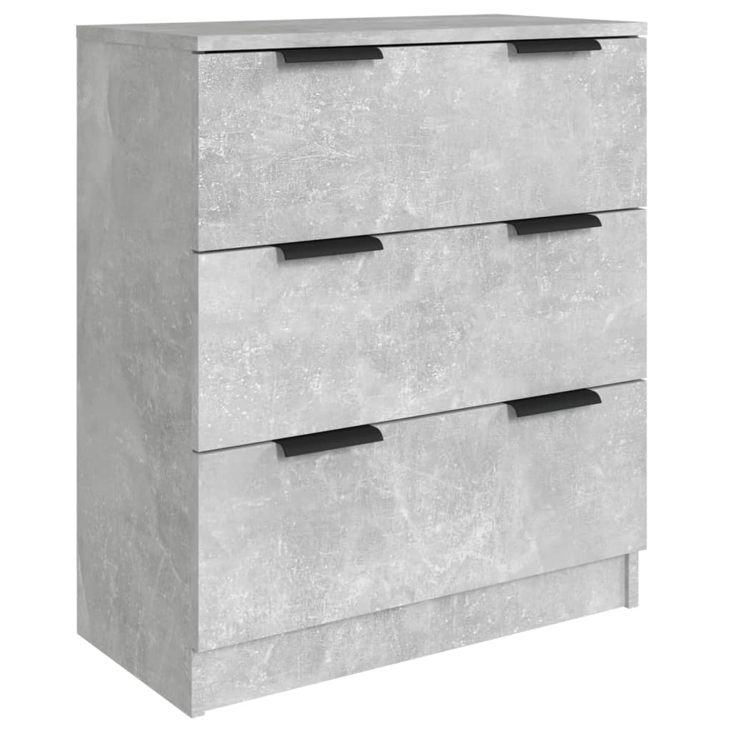 Buffets 3 pcs gris béton bois d'ingénierie - XIOS