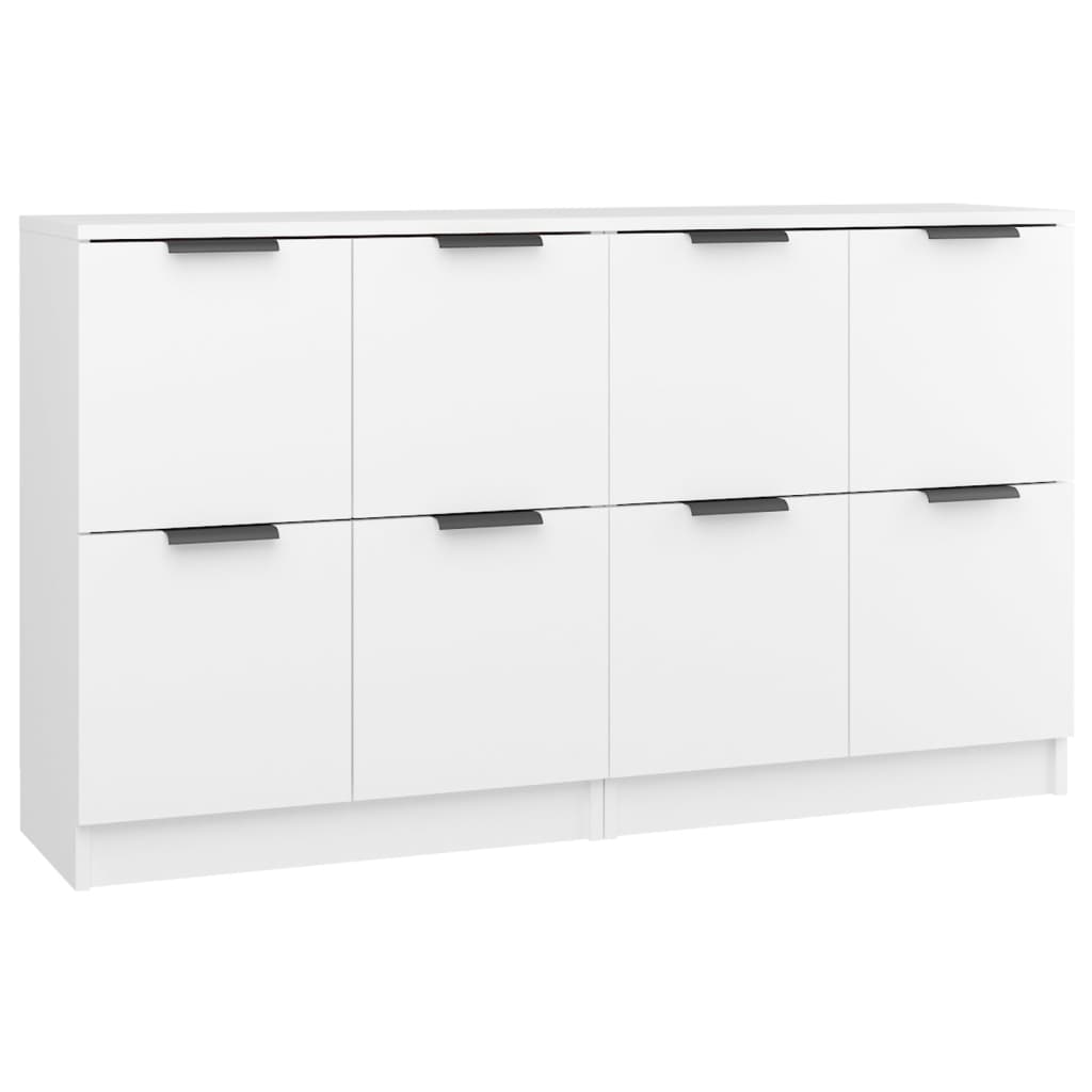 Buffets 2 pcs blanc 60x30x70 cm Bois d'ingénierie - XIOS