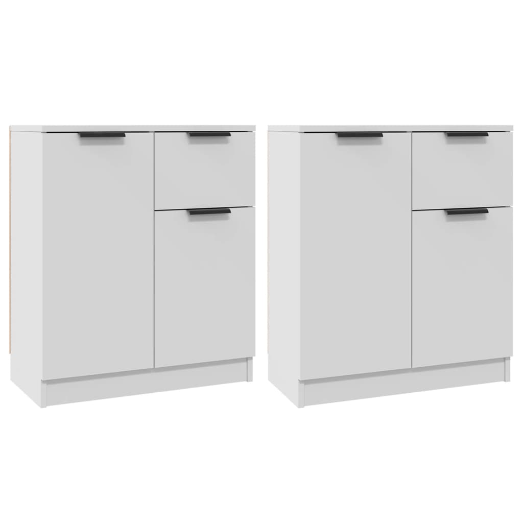 Buffets 2 pcs blanc 60x30x70 cm Bois d'ingénierie - XIOS