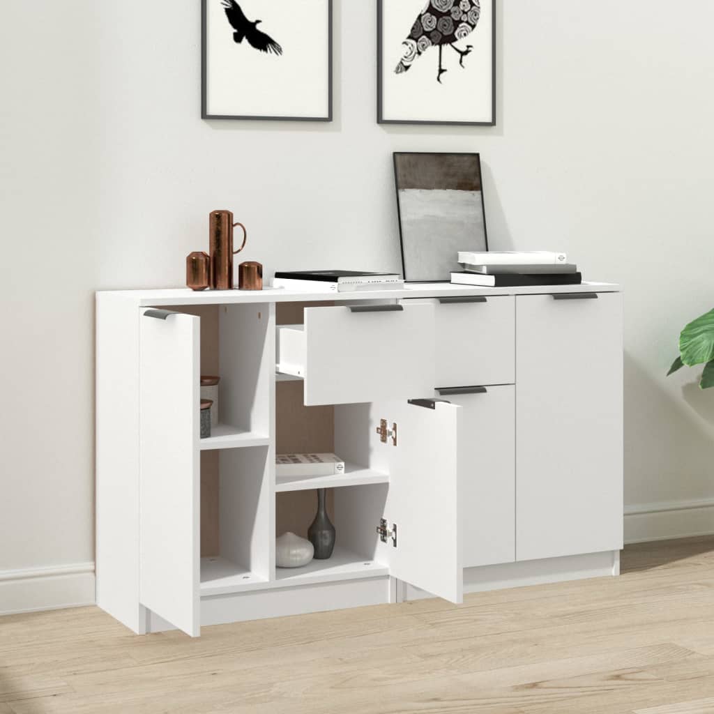 Buffets 2 pcs blanc 60x30x70 cm Bois d'ingénierie - XIOS